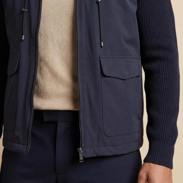 Knit Sleeve Men’s Jacket