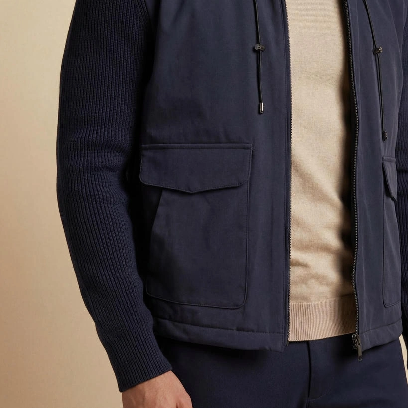 Knit Sleeve Men’s Jacket