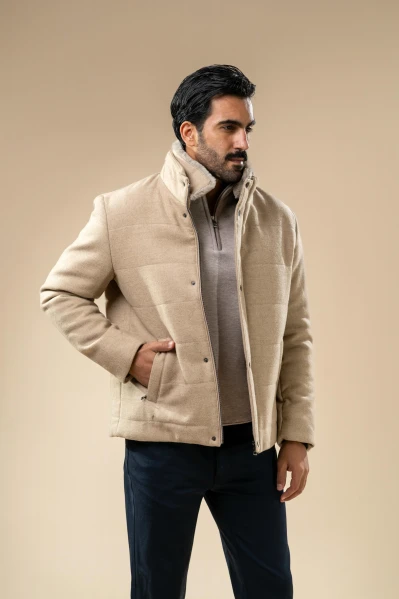 Men’s Padded Wool-Blend Jacket