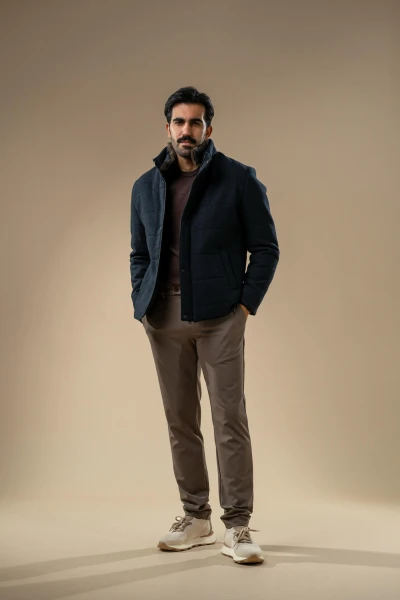 Men’s Padded Wool-Blend Jacket