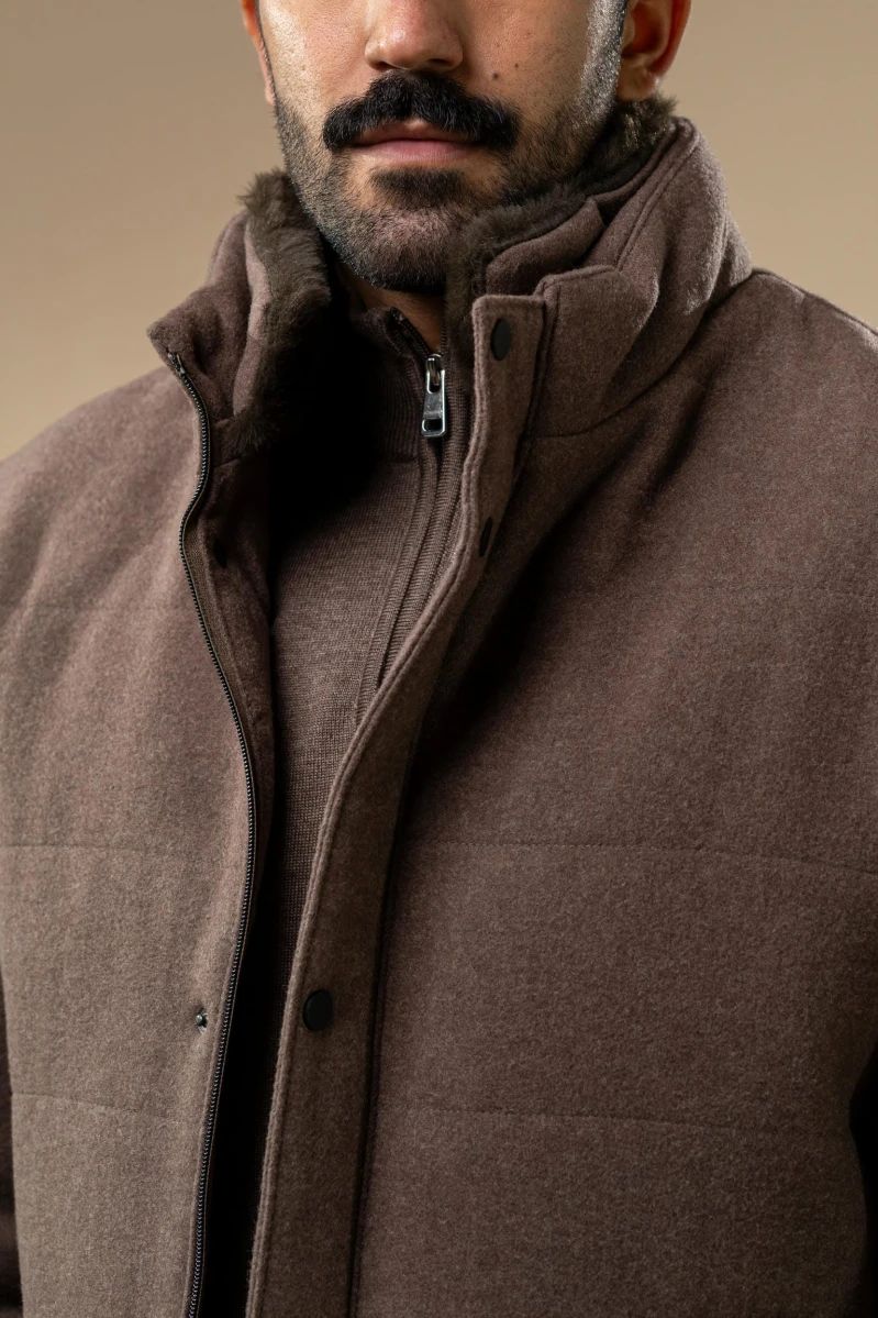 Men’s Padded Wool-Blend Jacket
