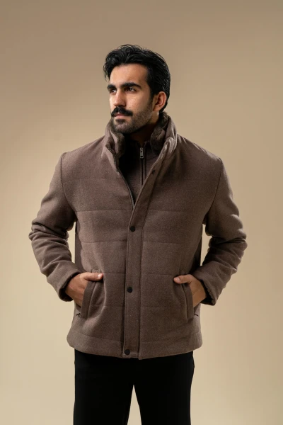 Men’s Padded Wool-Blend Jacket
