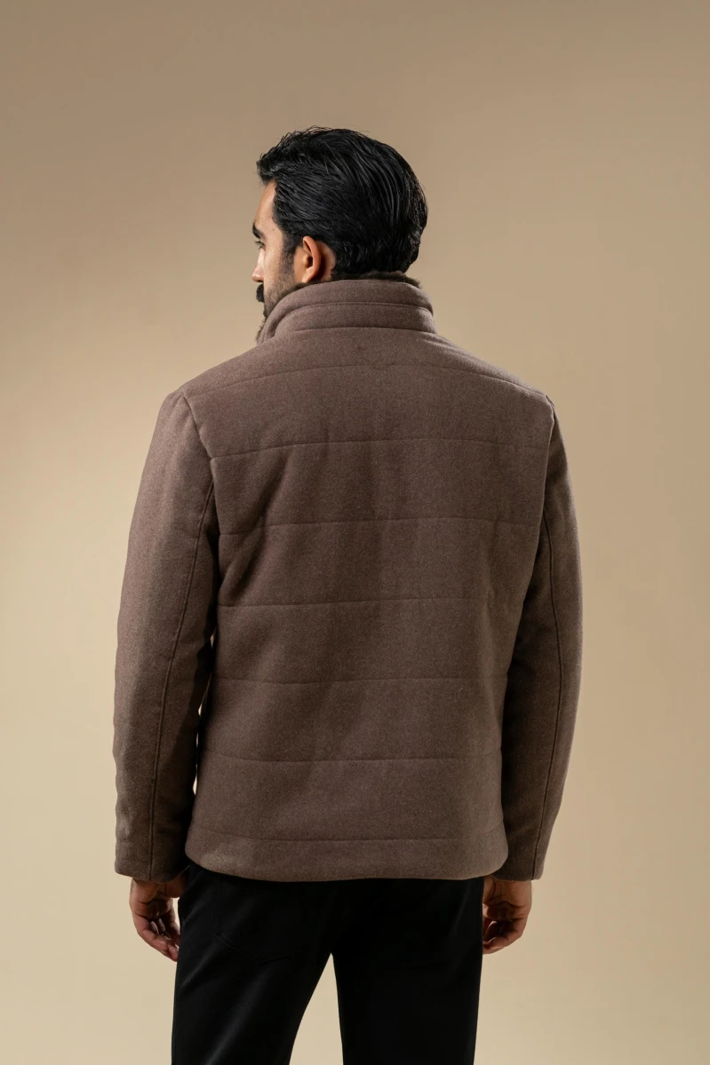 Men’s Padded Wool-Blend Jacket