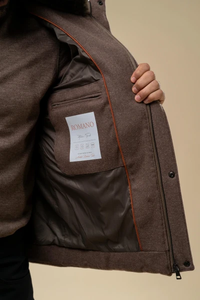 Men’s Padded Wool-Blend Jacket