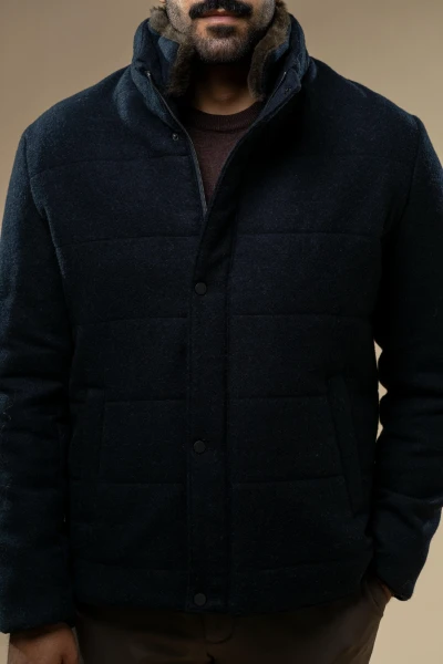 Men’s Padded Wool-Blend Jacket