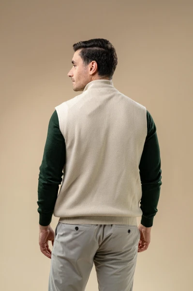 Men’s Knit Zip-Up Sleeveless Vest