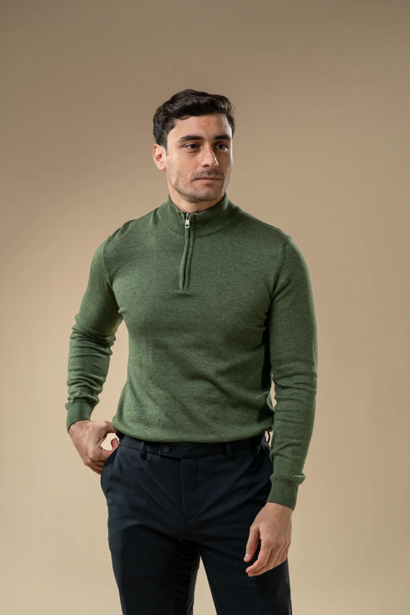 Men’s Half-Zip Knit Sweater