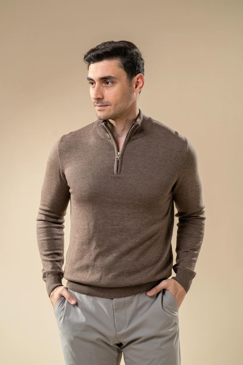 Men’s Half-Zip Knit Sweater