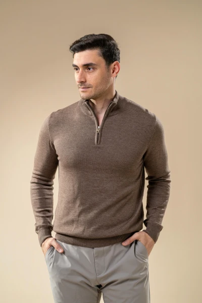 Men’s Half-Zip Knit Sweater