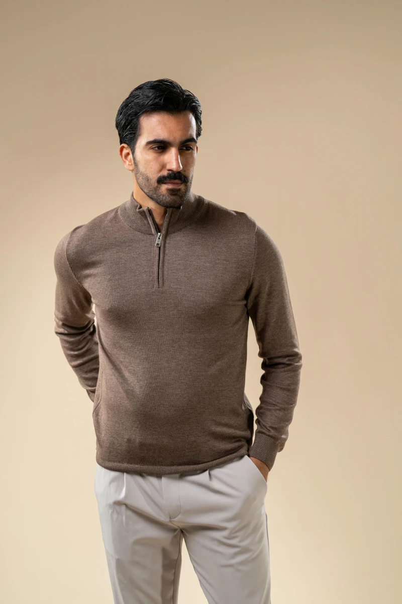 Men’s Half-Zip Knit Sweater