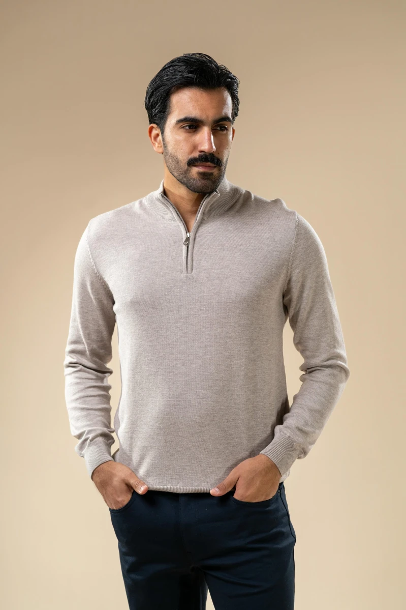 Men’s Half-Zip Knit Sweater