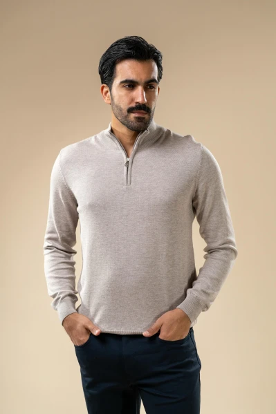 Men’s Half-Zip Knit Sweater