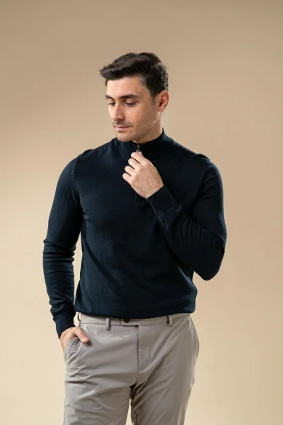 Men’s Half-Zip Knit Sweater
