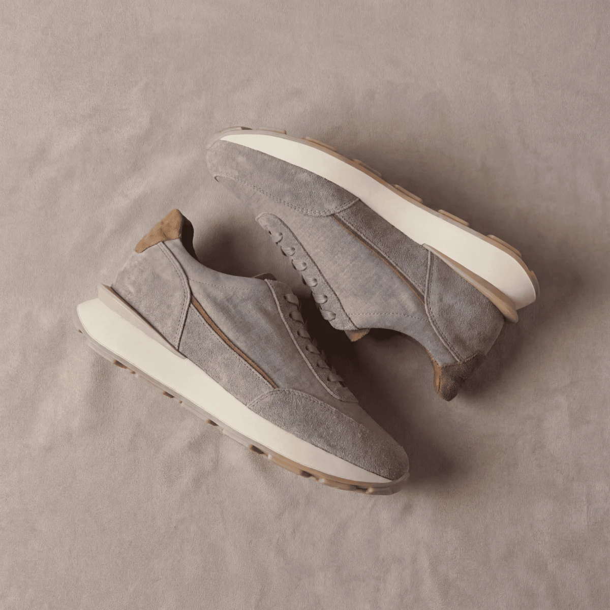 Men's Premium Suede & Canvas Low-Top Sneakers